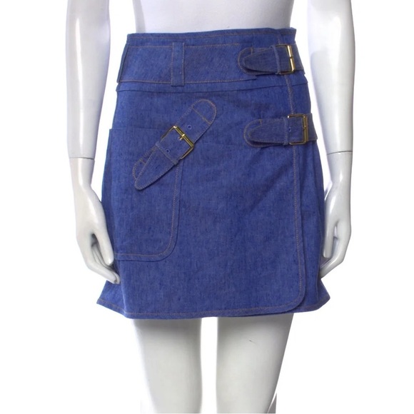 Derek Lam 10 Crosby Raw-edge Trim Mini-Skirt Size 2 - Picture 1 of 5